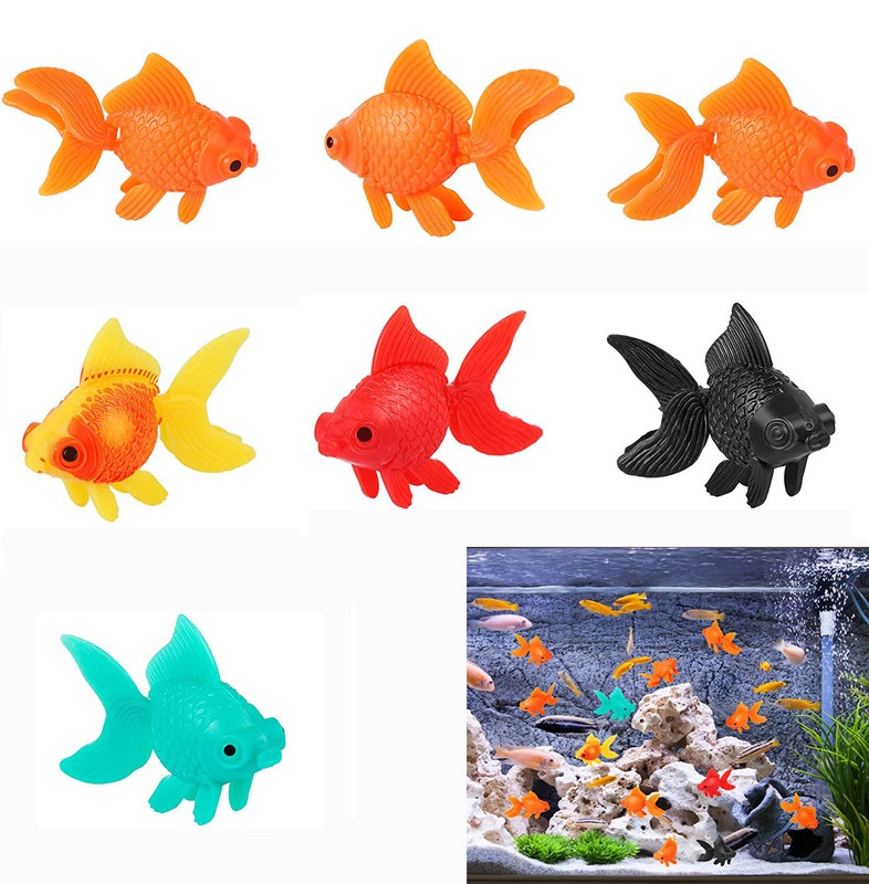 Aquarium Fish Goldfish - 7 Pezzi Pesce Artificiale Ciotola per