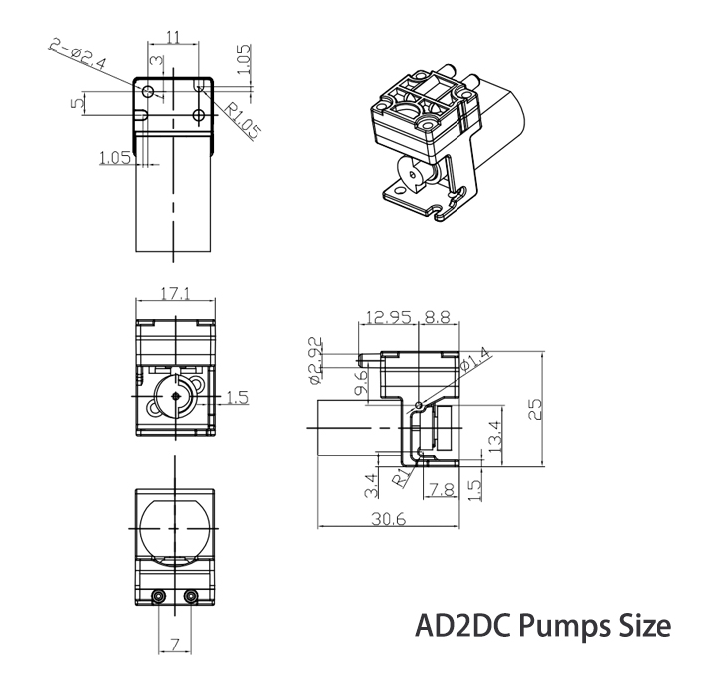 Air Pump Silent - Mini Pompa a Motore DC 5V,