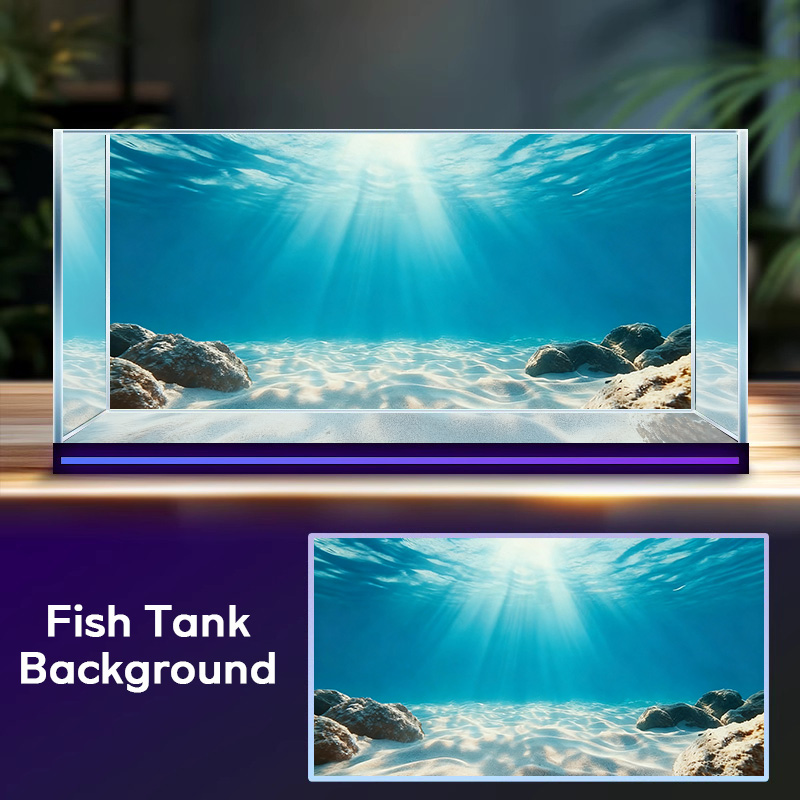 Aquarium Fish Background - Sabbia Blu Trasparente, Decorazione per Acquario,