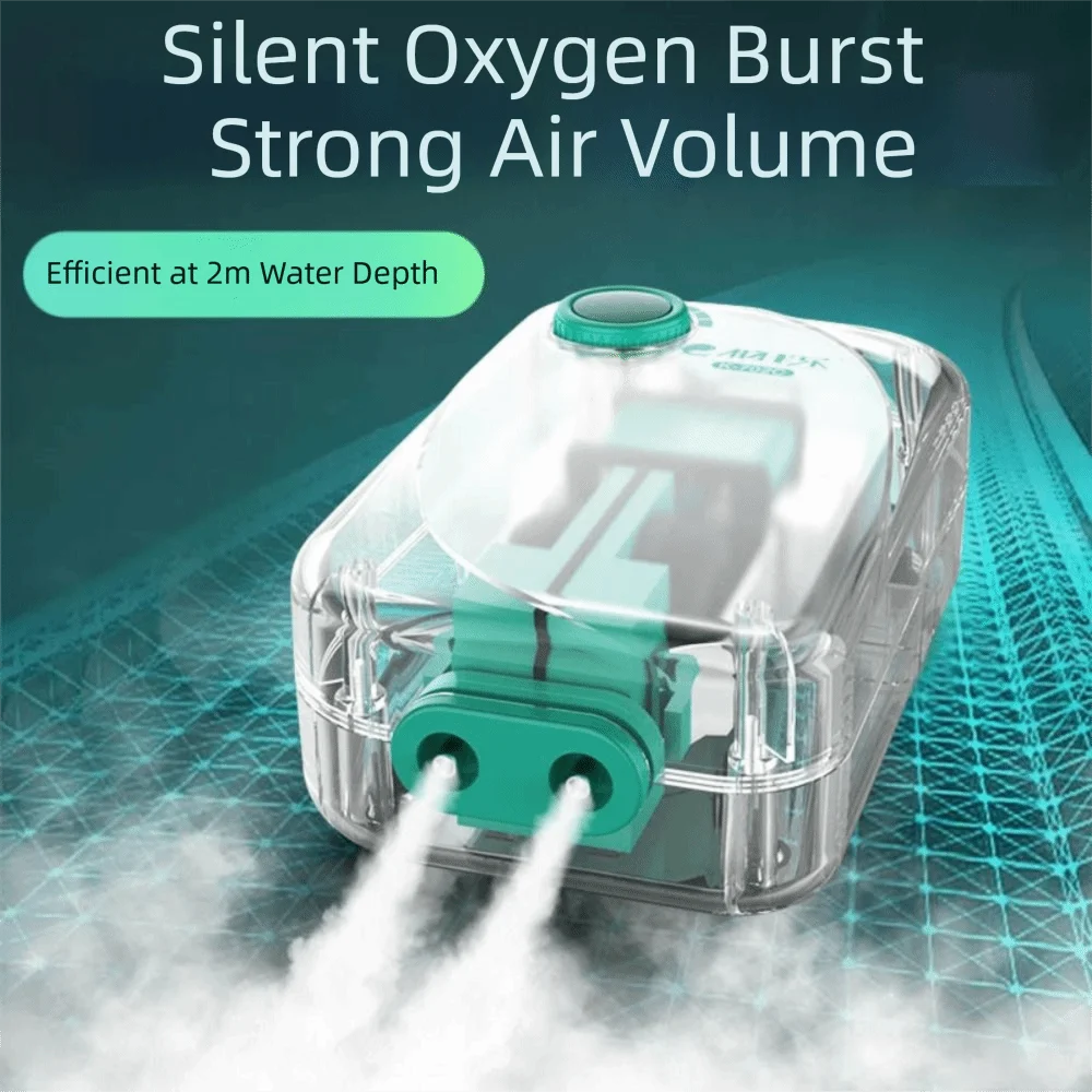 Air Pump Silent - Pompa d'Aria per Acquario Ultra Silenziosa,